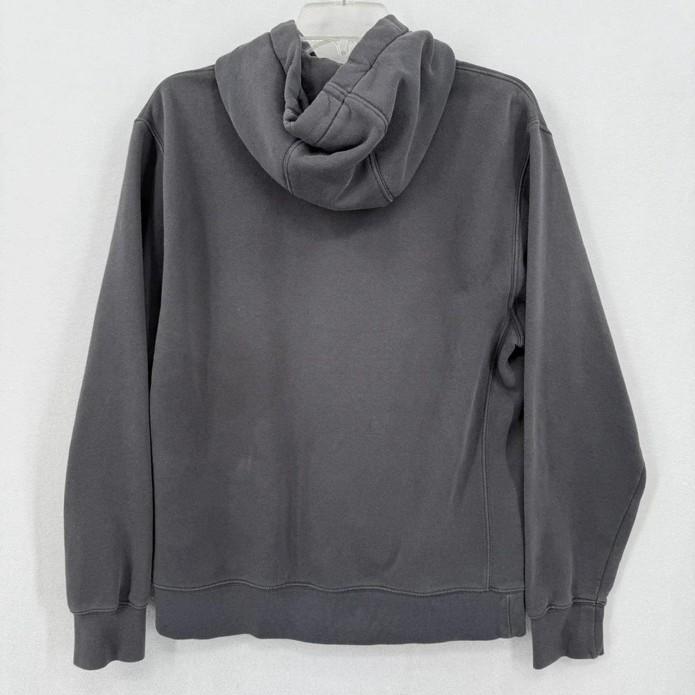 Nike Mens Gray Pullover Hoodie Sweatshirt Long Sleeve Pocket Logo Size M‎
